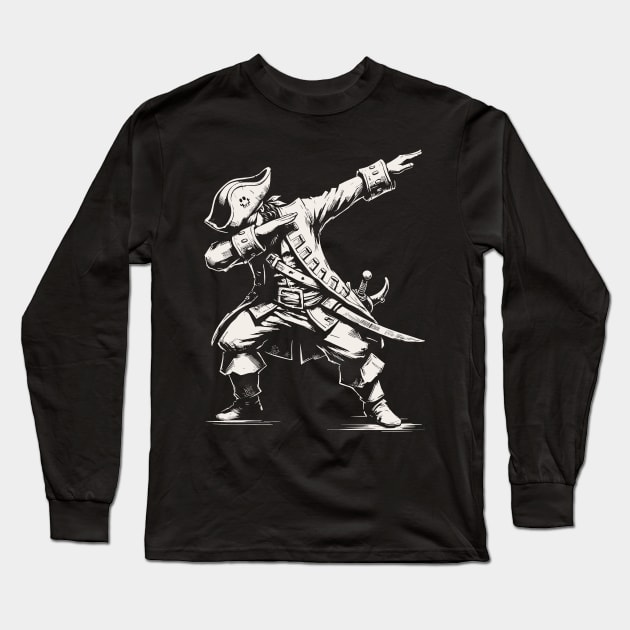 Dabbing Pirate Long Sleeve T-Shirt by Yopi